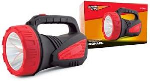 Фонарь аккумуляторный Яркий Луч S-250A черный/красный 5Вт лам.:светодиод.