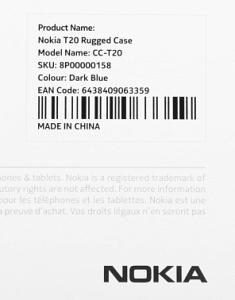 Чехол Nokia для Nokia T20 Rugged Case полиуретан синий (8P00000158)