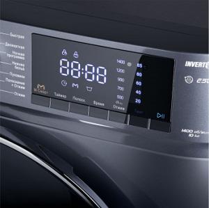 Стиральная машина Maunfeld MFWM1410SB02 класс: A+++ загр.фронтальная макс.:10кг темно-серебристый инвертер