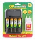 Аккумулятор + зарядное устройство GP PowerBank 270AAHCMHSPBA-2CR4 AA NiMH 2700mAh (4шт) блистер Аккумулятор + зарядное устройство GP PowerBank 270AAHCMHSPBA-2CR4 AA NiMH 2700mAh (4шт) блистер