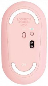 Мышь Logitech Pebble M350 розовый оптическая 1000dpi беспров. BT USB 2but (910-005575)
