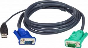 Кабель Aten 2L-5203U VGA (m) VGA (m) 3м черный