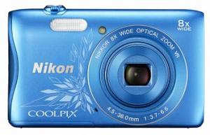 Фотоаппарат Nikon CoolPix S3700 синий/рисунок