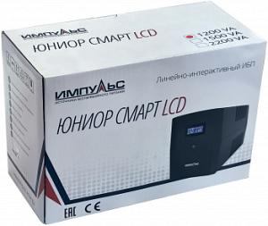 Источник бесперебойного питания Импульс Юниор Смарт 1200 720Вт 1200ВА черный