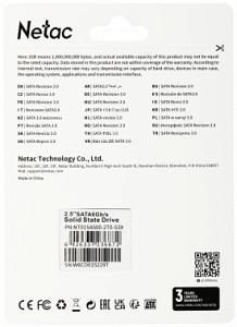 Накопитель SSD Netac SATA-III 2TB NT01SA500-2T0-S3X SA500 2.5"