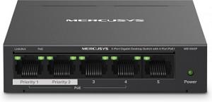 Коммутатор Mercusys MS105GP (L2) 5x1Гбит/с 4PoE+ 65W неуправляемый