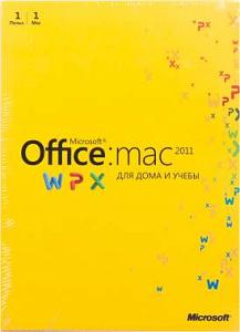 ПО MS Office Mac Home Student 2011 Russian DVD 1PK (GZA-00145)