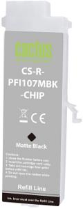 Картридж перезаправляемый струйный Cactus CS-R-PFI107MBK-CHIP (260мл) для Canon imageProGRAF iPF670/680/685/770/780/785 с чипом