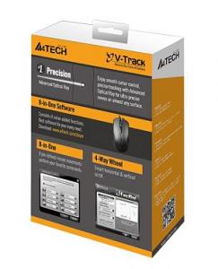 Мышь A4Tech OP-760 черный оптическая 1200dpi USB 3but