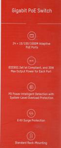 Коммутатор Hikvision DS-3E0526P-E 25x1Гбит/с 1SFP 24PoE+ 270W неуправляемый