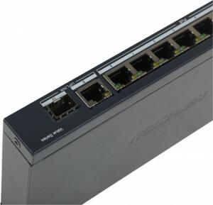 Коммутатор Hikvision DS-3E0510P-E/M 9x1Гбит/с 1SFP 8PoE 58W неуправляемый