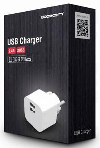 Зарядное устройство Ippon 1A+1A белый (TC322w)