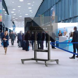 Стойка для телевизора Onkron TS1991 черный 50"-100" макс.120кг напольный наклон
