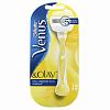 Бритвенный станок Gillette VENUS&OLAY женский лезвий:5 (в комплекте:1шт) желтый