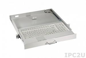 Выдвижная промышленная клавиатура с тачпадом для монтажа 19" AXIOM AX7042W_PAD