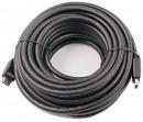 Кабель аудио-видео LAZSO WH-111 HDMI (m)/HDMI (m) 15м. позолоч.конт. черный (WH-111(15M))