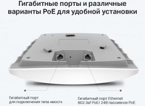 Точка доступа TP-Link EAP245(5-pack) AC1750 10/100/1000BASE-TX белый