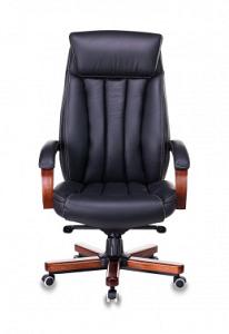 Кресло руководителя Бюрократ T-9922WALNUT черный кожа крестов. металл/дерево