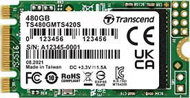 Накопитель SSD Transcend SATA-III 480GB TS480GMTS420S 420S M.2 2242 0.3 DWPD