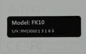 Клавиатура A4Tech Fstyler FK10 белый/серый USB (FK10 WHITE)