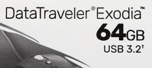 Флеш Диск Kingston 64Gb DataTraveler Exodia DTX/64GB USB3.2 черный/голубой