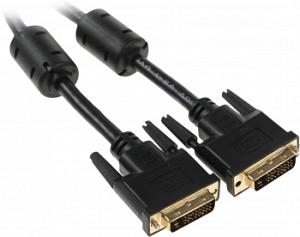 Кабель Ningbo DVI-D (m)/DVI-D (m) 3м. феррит.кольца черный