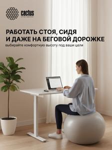 Подстолье Cactus CS-MDF-WT белый черный каркас белый 133x118x60см