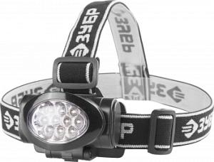 Фонарь налобный Зубр 56438 черный лам.:светодиод. 100lx AAAx3