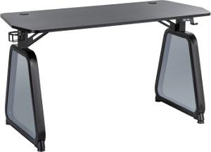Стол игровой Cactus CS-GMD-BK-RGB столешница МДФ черный каркас черный 136x60x75см