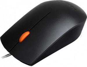 Мышь Lenovo 300 черный/оранжевый оптическая 1600dpi USB для ноутбука 2but (GX30M39704)