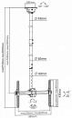 Кронштейн для телевизора Arm Media LCD-3000 черный 32"-90" макс.55кг потолочный поворот и наклон
