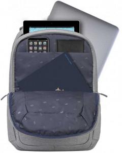 Рюкзак для ноутбука 15.6" Riva 7760 серый полиэстер женский дизайн (7760 GREY)