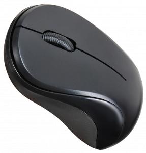 Мышь Оклик 605SW черный оптическая 1200dpi беспров. USB для ноутбука 3but (384108)