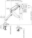 Кронштейн для мониторов Ultramounts UM732W белый/коричневый 17"-32" макс.8кг крепление к столешнице поворот и наклон