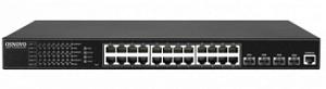 Коммутатор Osnovo SW-24G4X-1L (L3) 28x1Гбит/с 4SFP+ 24PoE 400W управляемый