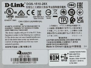 Коммутатор D-Link DGS-1510-28X/A1A 24x1Гбит/с 4SFP+ управляемый
