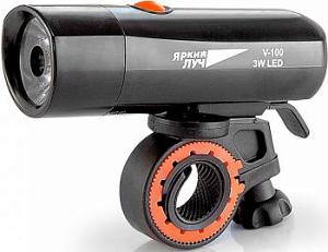 Фонарь велосипедный Яркий Луч V-100 черный 3Вт лам.:светодиод. AAAx4 (4606400615422)