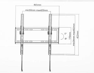 Кронштейн для телевизора Ultramounts UM832TW белый 32"-55" макс.35кг настенный наклон