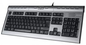 Клавиатура A4Tech KLS-7MUU серебристый/серый USB slim Multimedia (KLS-7MUU USB)