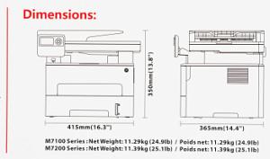 МФУ лазерный Pantum M7102DN A4 Duplex Net серый