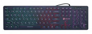 Клавиатура Оклик 420MRL черный USB slim Multimedia LED